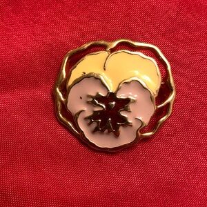 Avon Pansy Flower Pin Brooch “Full Bloom” Vintage 90’s